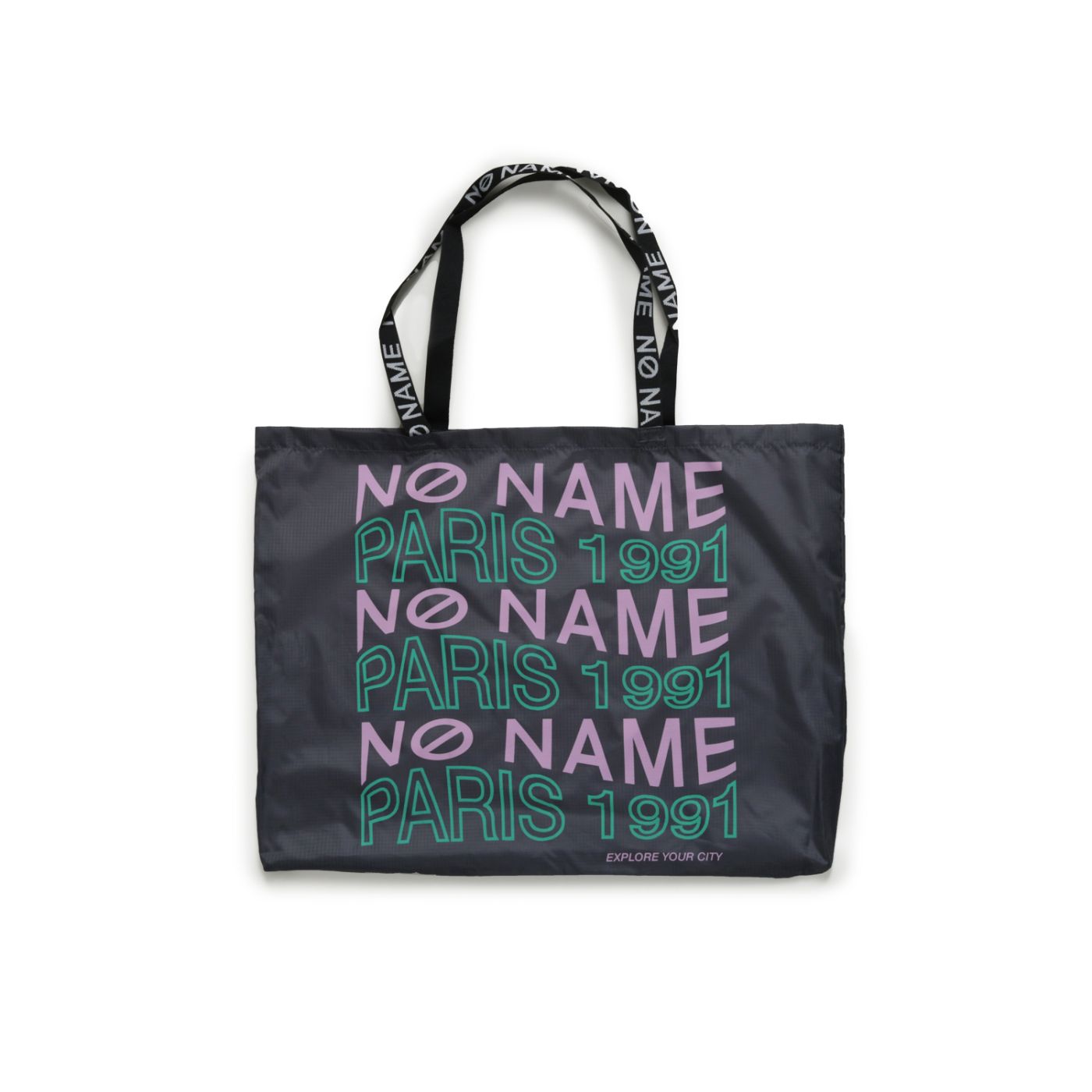 TOTE BAG - NYLON - GREY LOGO PARIS